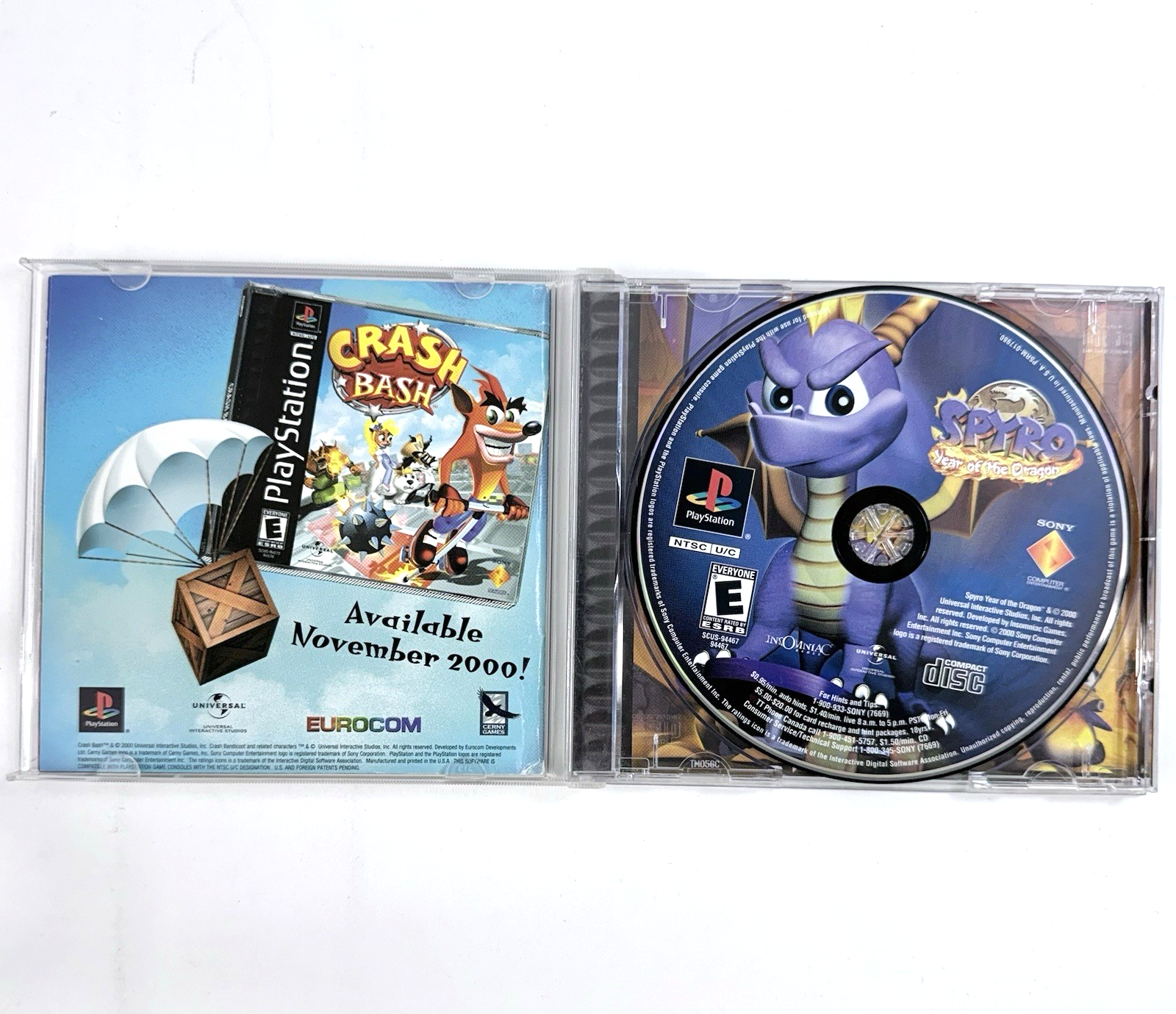 Spyro: Year of the Dragon (PlayStation, 2000) Game Case Manual Limited 3D Insert
