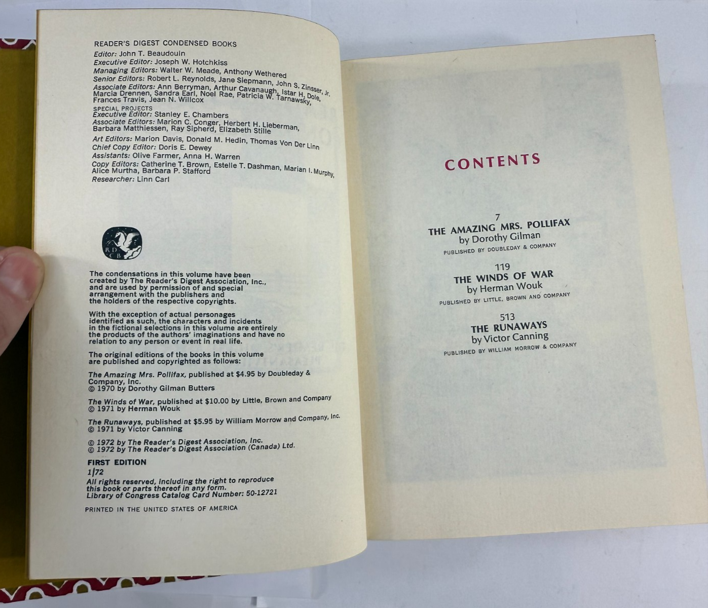 Reader's Digest Condensed Books 1971, 1972, 1973 bundle (10 First Ed. Hardcover)