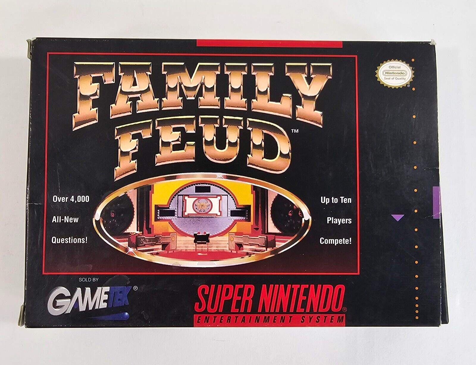 Family Feud (Super Nintendo Entertainment System, 1993) Game Box Manual Insert