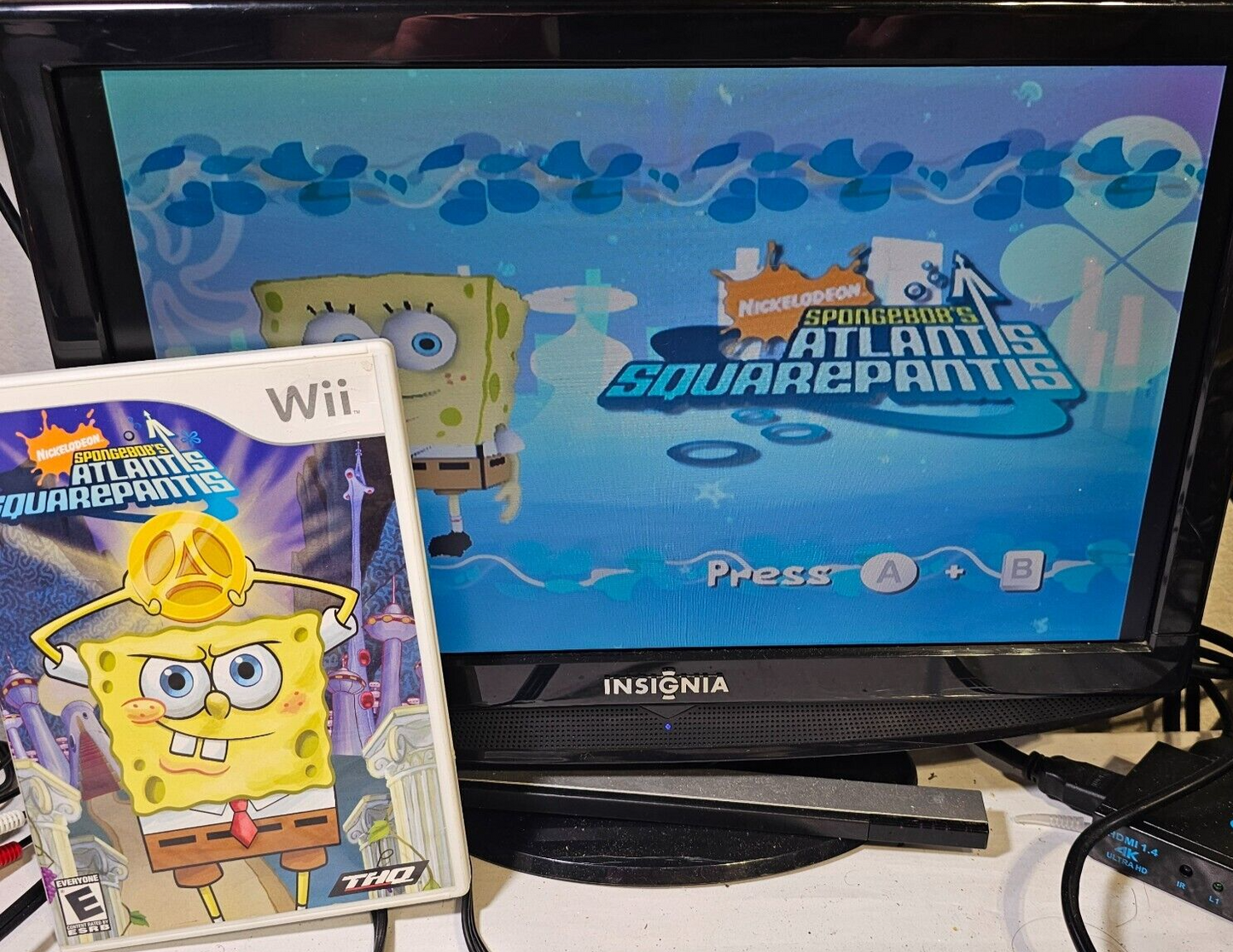 SpongeBob's Atlantis SquarePantis (Nintendo Wii, 2007) Game Case Manual - Tested