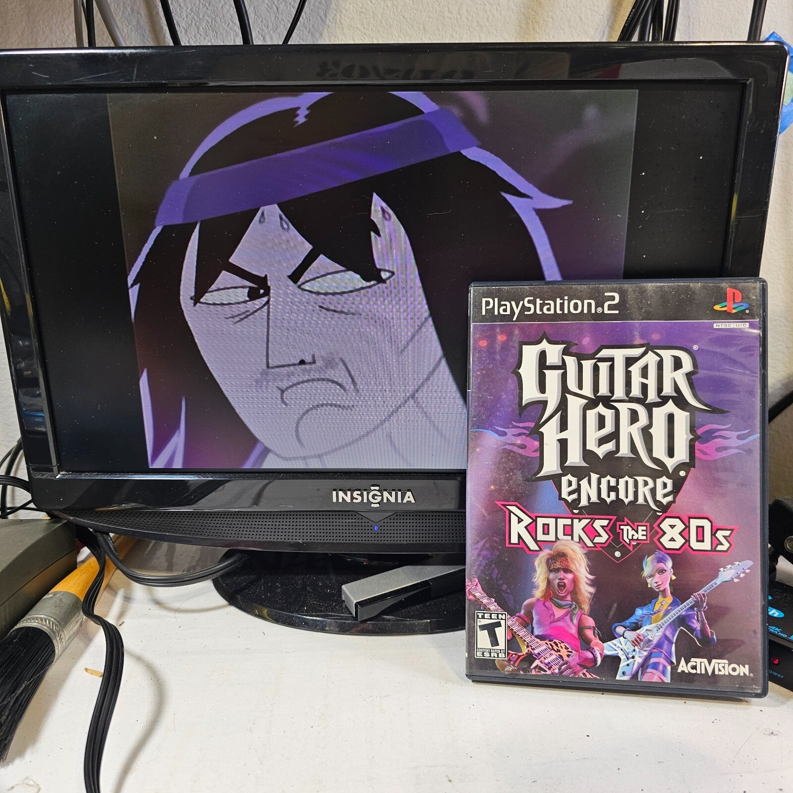 Guitar Hero Encore Rocks the 80's (Sony PlayStation 2, 2007) Case Game Manual