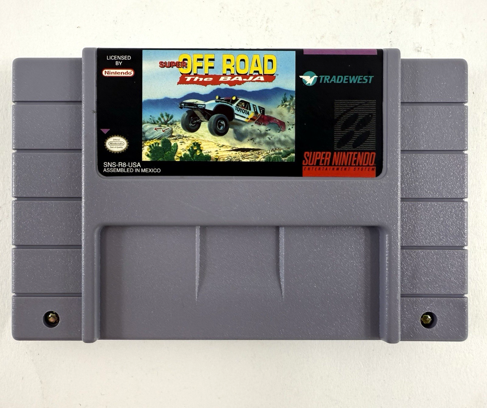 Super Off Road: The Baja (Super Nintendo SNES, 1993) Game and Manual - Tested