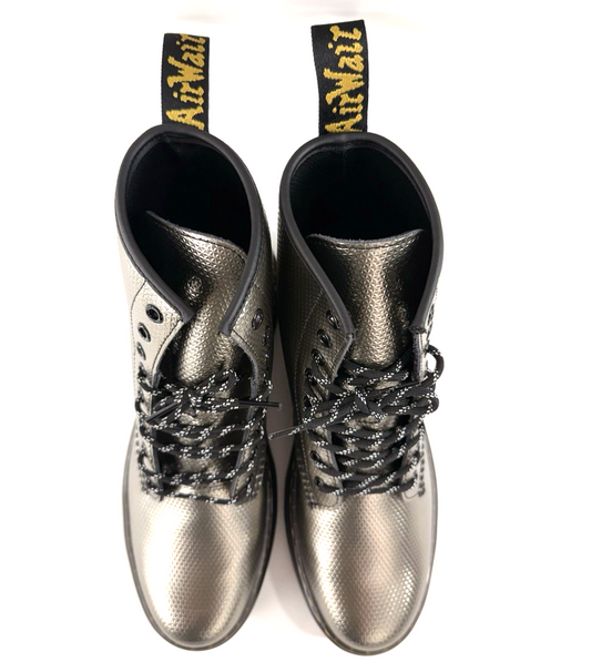 Doc Martens Zavala Metallic Textured Leather 8-Eye Unisex Boots Men's US Size 8
