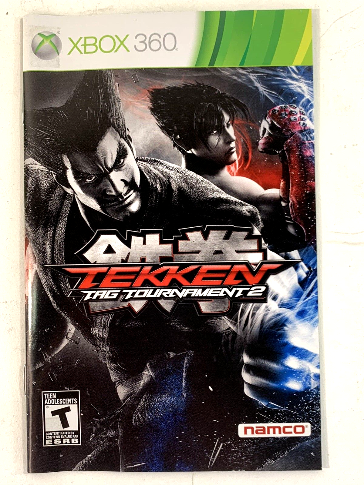 Tekken Tag Tournament 2 (Xbox 360, 2012) Game Case Manual Insert - Tested
