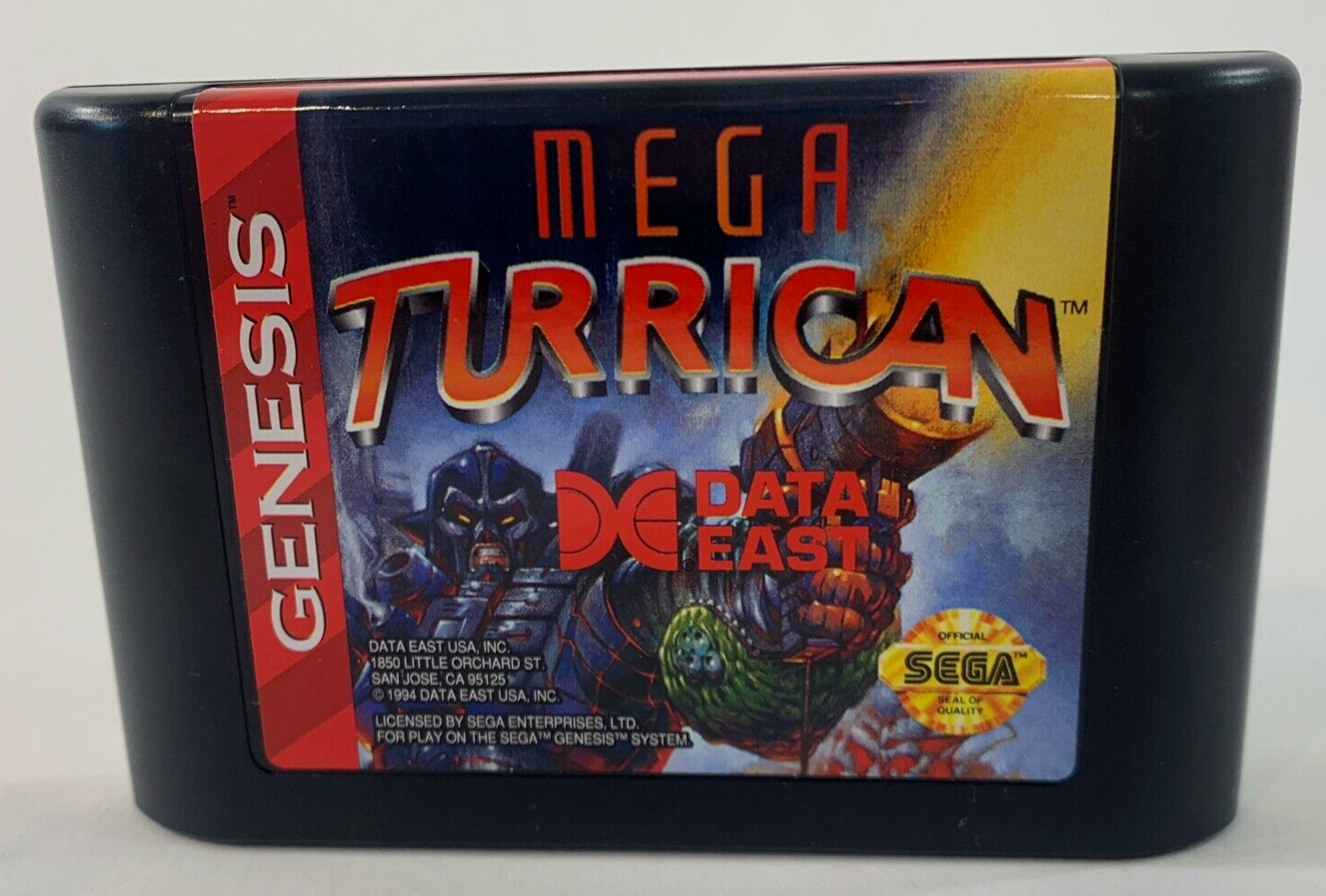 Mega Turrican (Sega Genesis, 1994) Game Case Manual Registration - Tested