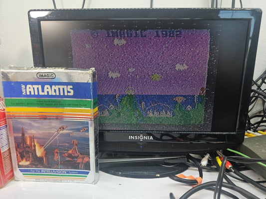 Atlantis (Intellivision, 1982) Game Box Manual Overlay - Tested and Working