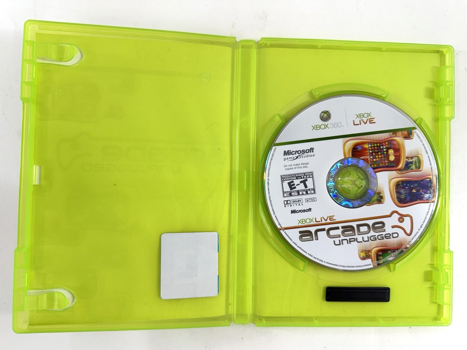 Xbox Live Arcade Unplugged Vol. 1 (Microsoft Xbox 360, 2006) Game and Case