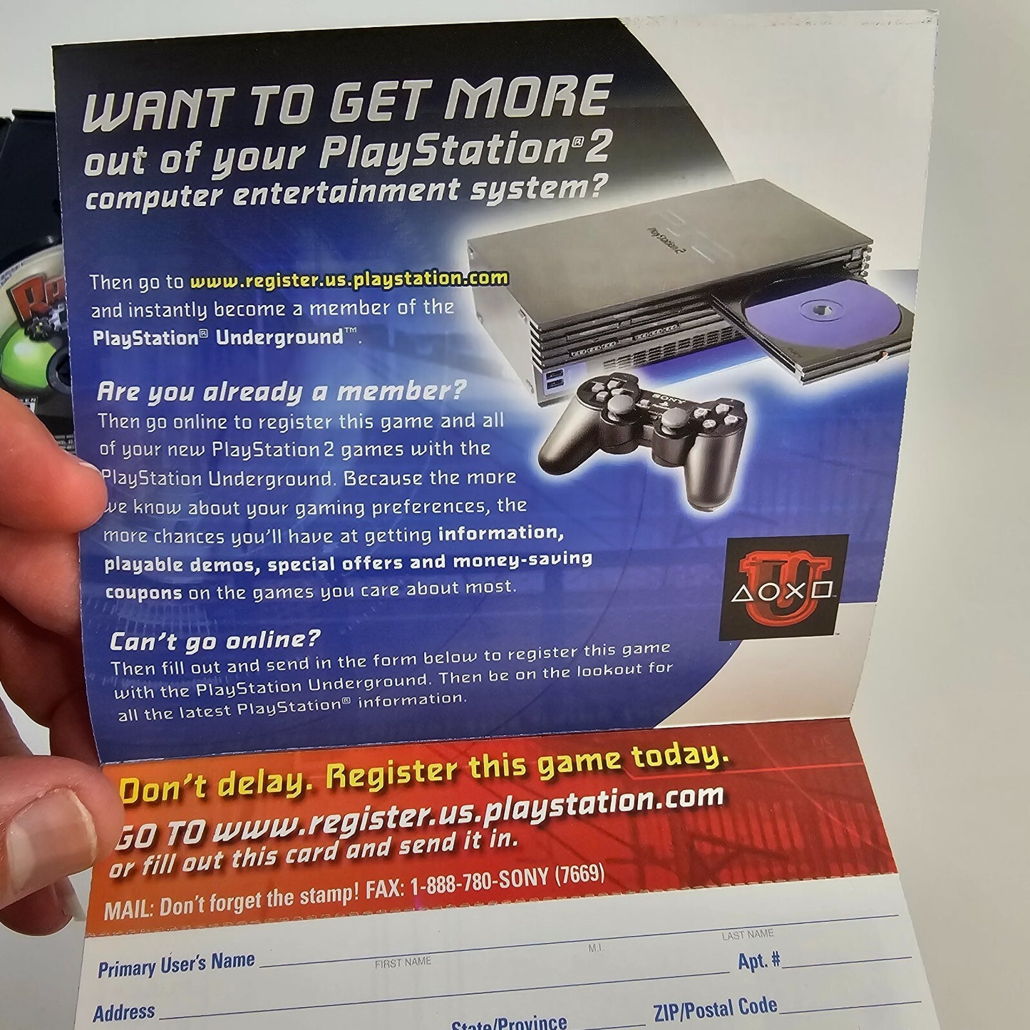 Ratchet & Clank: Up your Arsenal (PlayStation 2, 2004) Game Case Manual Insert