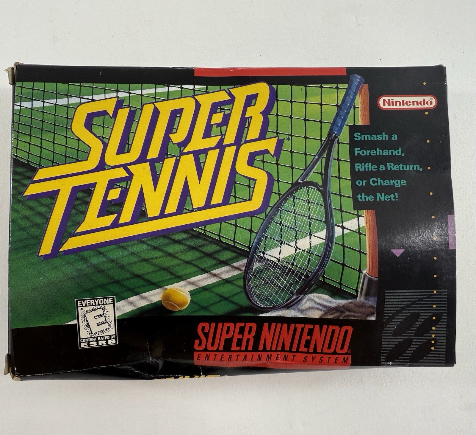 Super Tennis (Super Nintendo SNES, 1991) Game Box Manual Inserts - Tested