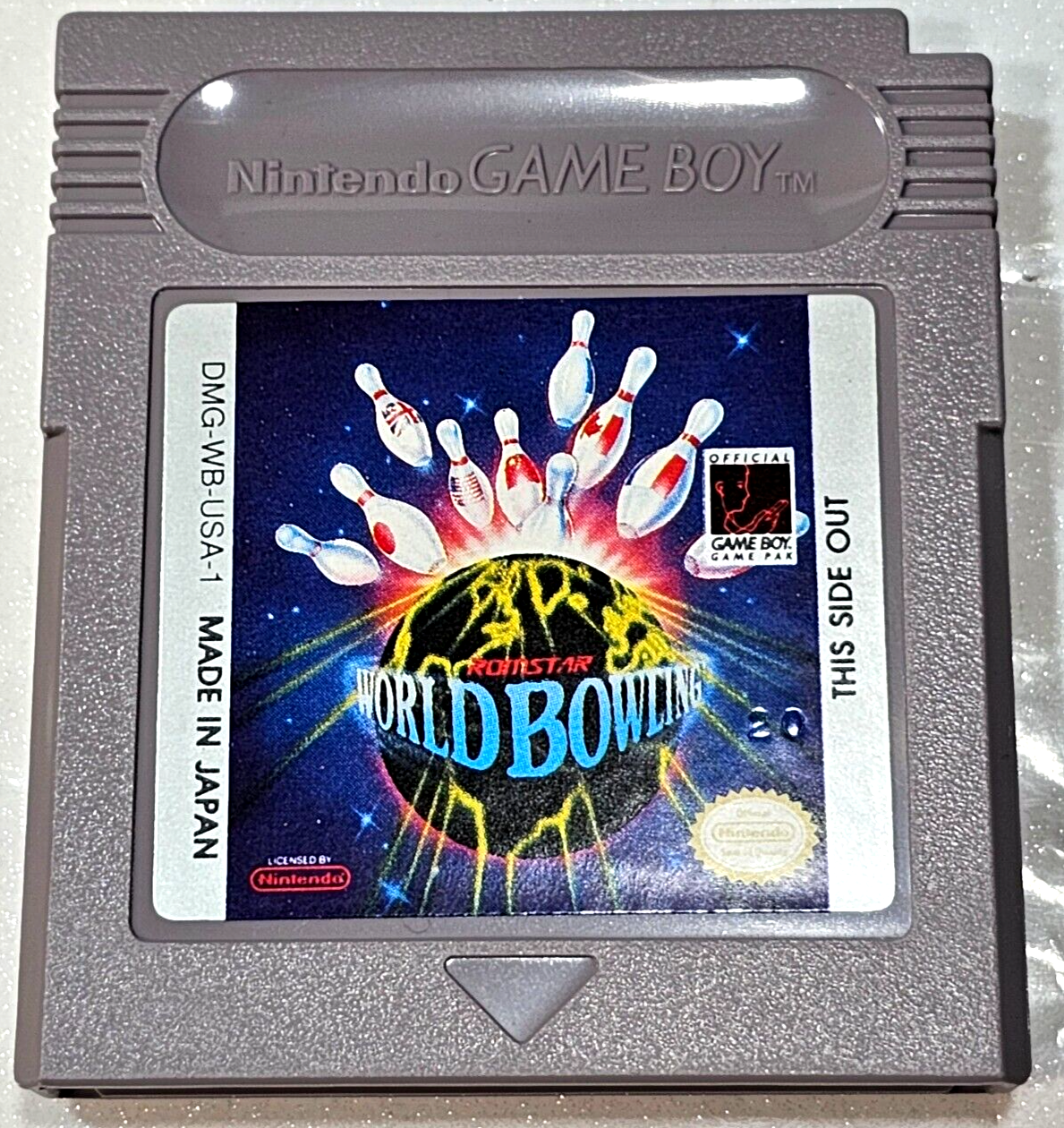 World Bowling (Nintendo Game Boy, 1990) Game Box Manual Poster Inserts - Tested