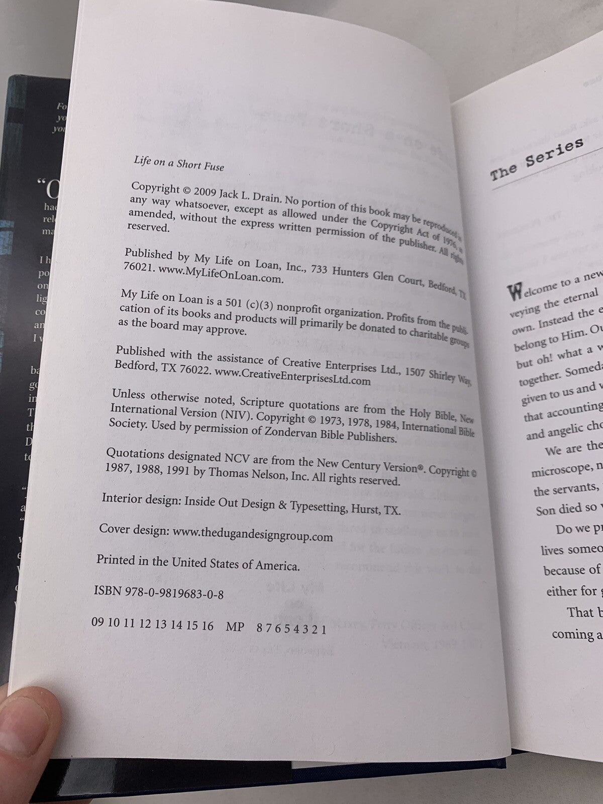 Life On A Short Fuse By Lt. Colonel Jack L. Drain 1st Edition Hardcover, Signed