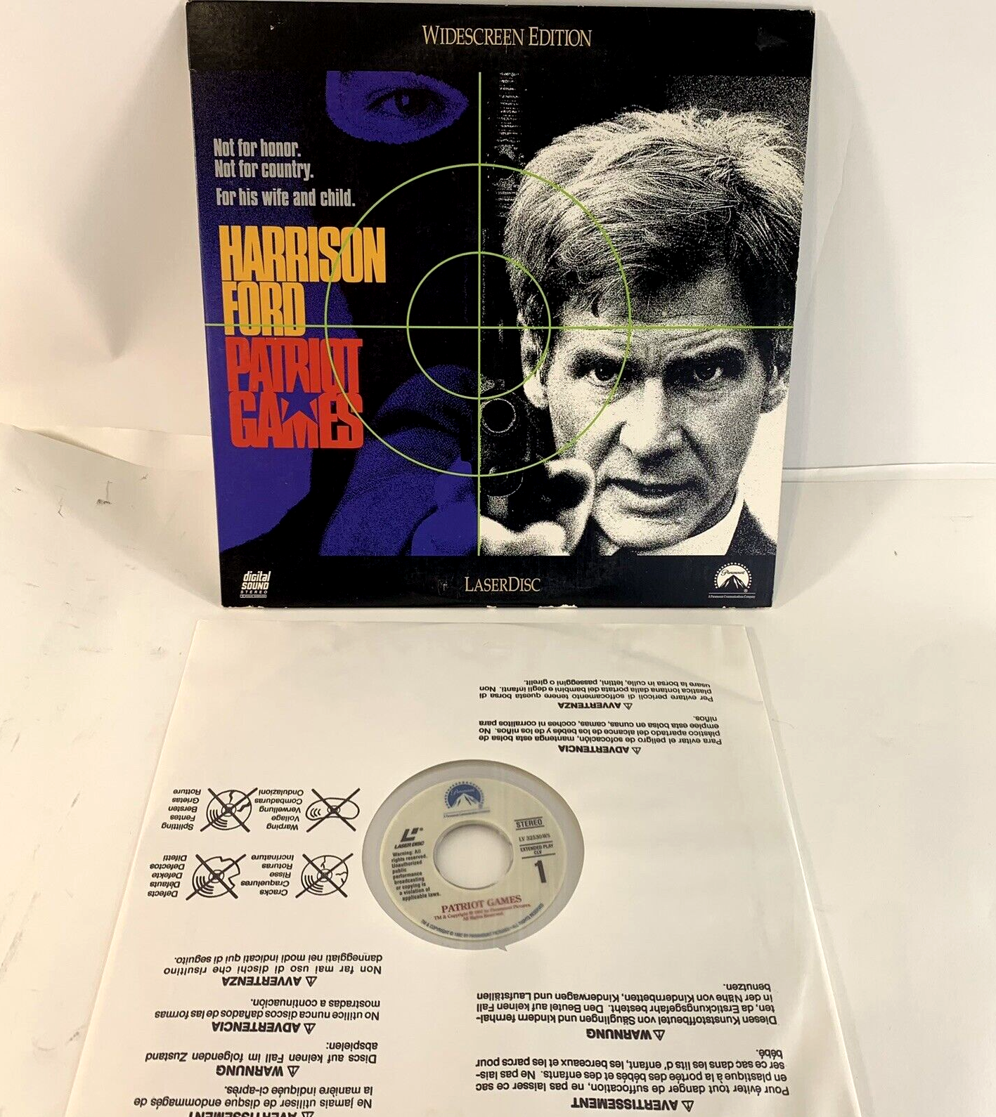 Patriot Games (Laserdisc CLV, 1992) CX Noise Reduction - Tested and Working