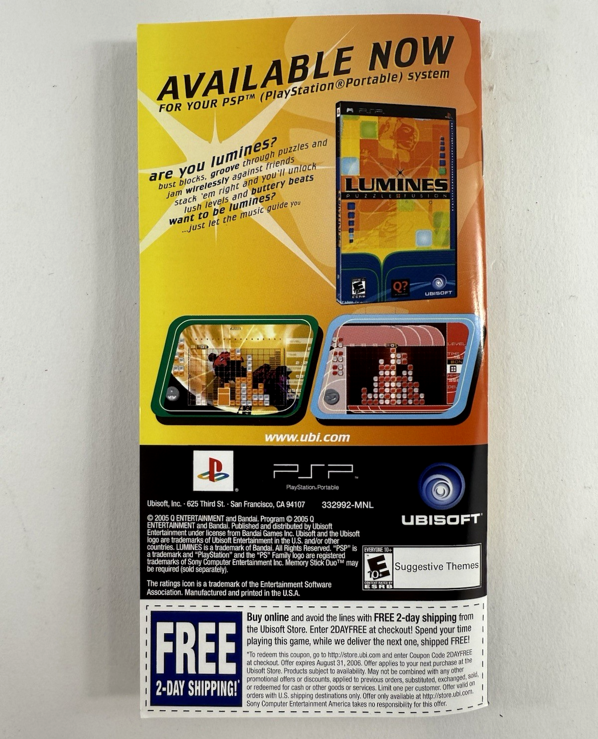 Exit (Sony PSP, 2006) Game Case Manual - Tested and Working