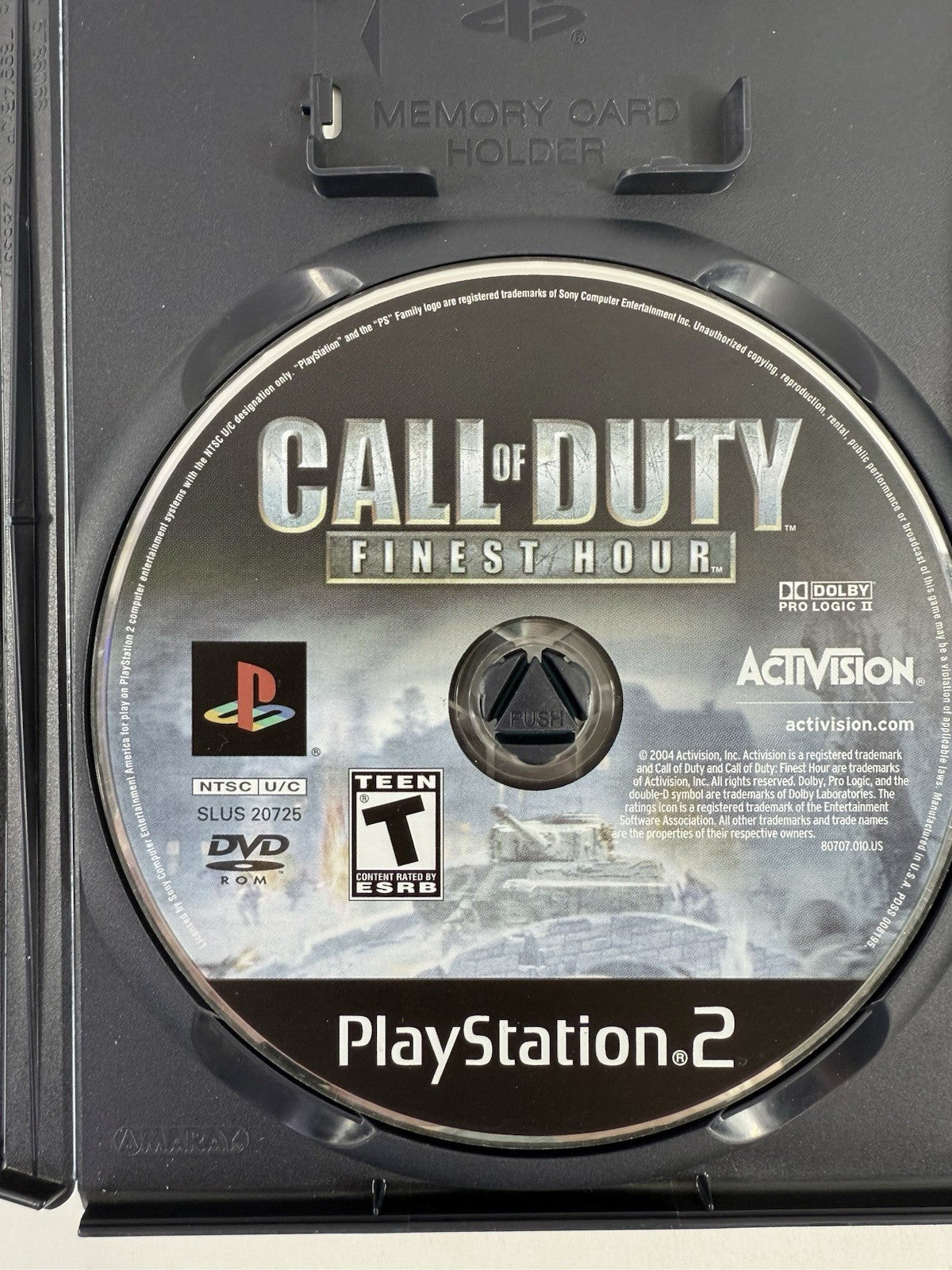 Call of Duty: Finest Hour (Sony PlayStation 2, 2004) Game Case Manual - Tested