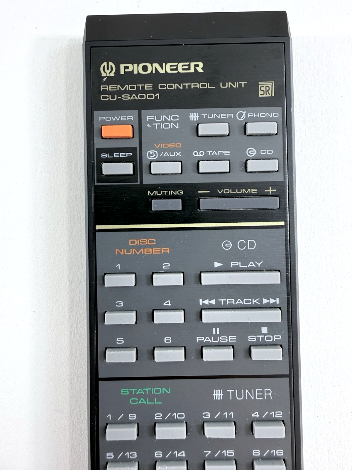 Pioneer CU-SA001 Original Stereo Receiver Remote Control - Tested