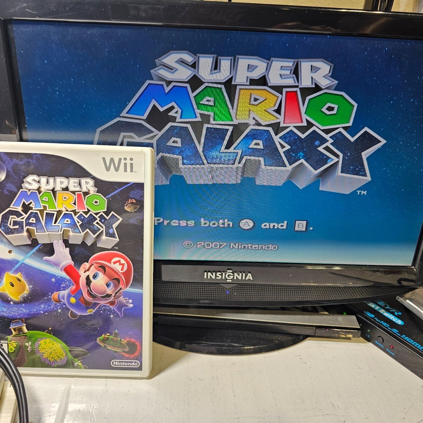 Super Mario Galaxy (Nintendo Wii, 2007) Game Case Manual Inserts - Tested