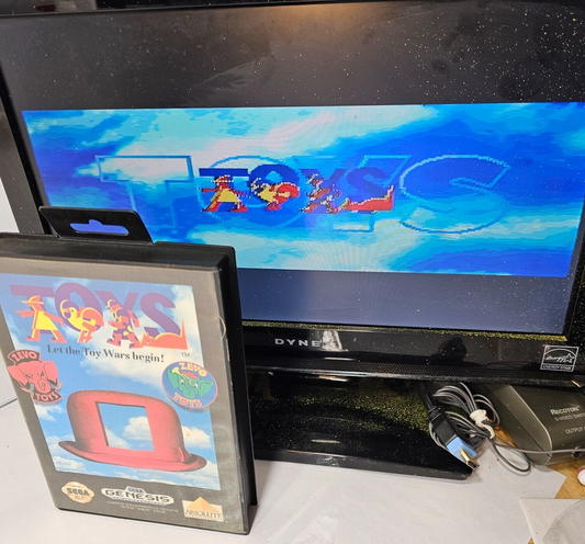 Toys: Let the Toy Wars Begin! (Sega Genesis, 1992) Game and Case