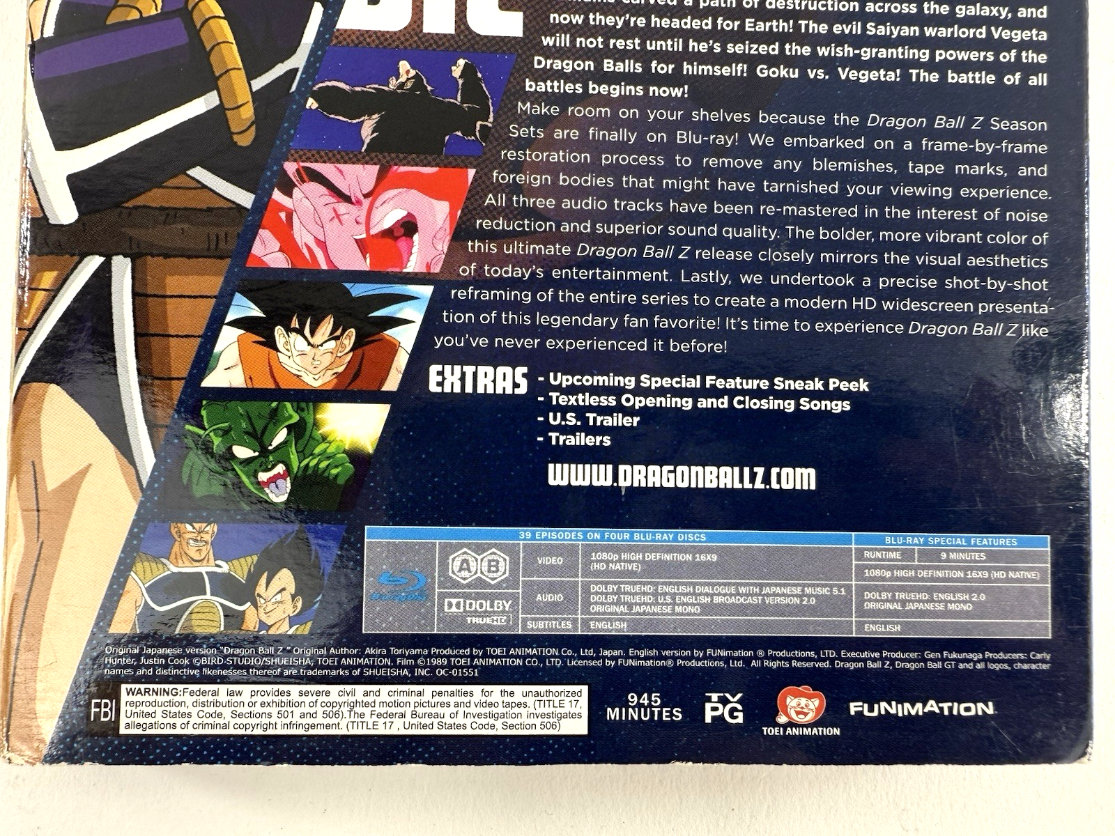 Dragon Ball Z: Season 1 - Blu-ray with Slipcover - Tested and Working