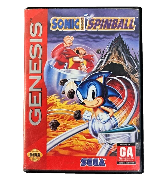 Sonic Spinball (Sega Genesis, 1993) Game Case Manual - Tested and Working