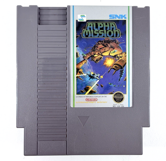Alpha Mission (Nintendo Entertainment System, 1987) Game Cartridge - Tested