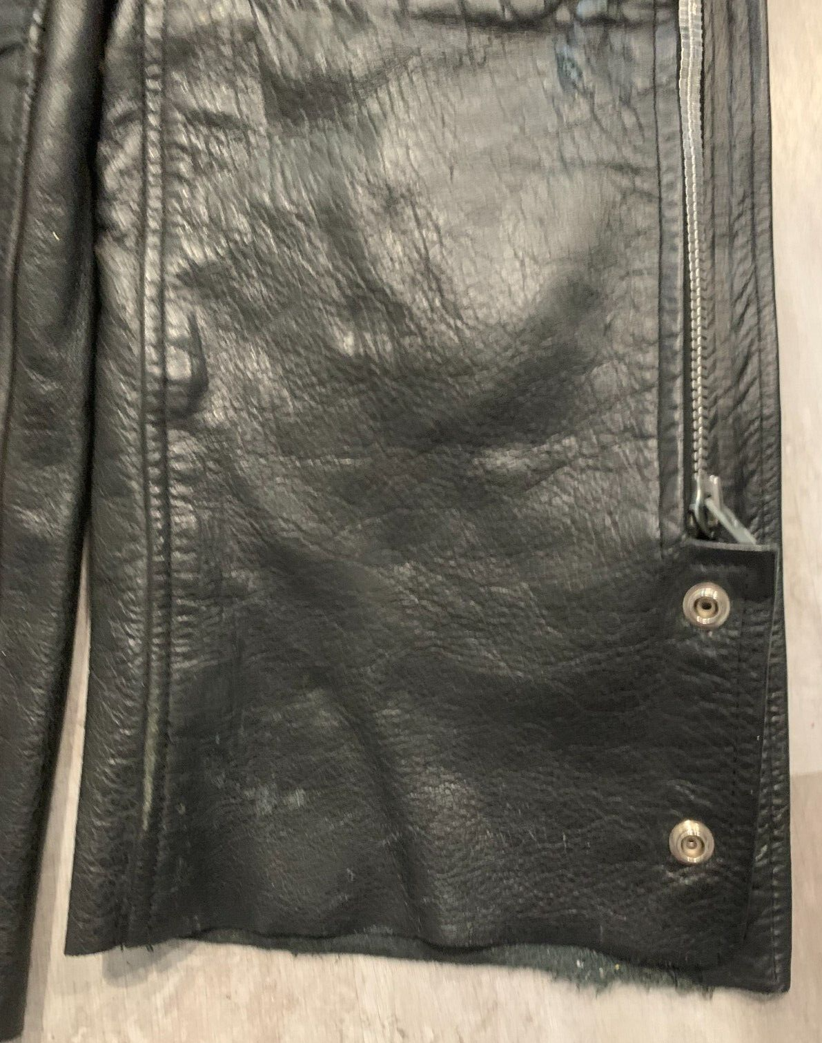 Biker’s Club Leather Chaps Motorcycle Riding Pants Black Biker Unisex XS