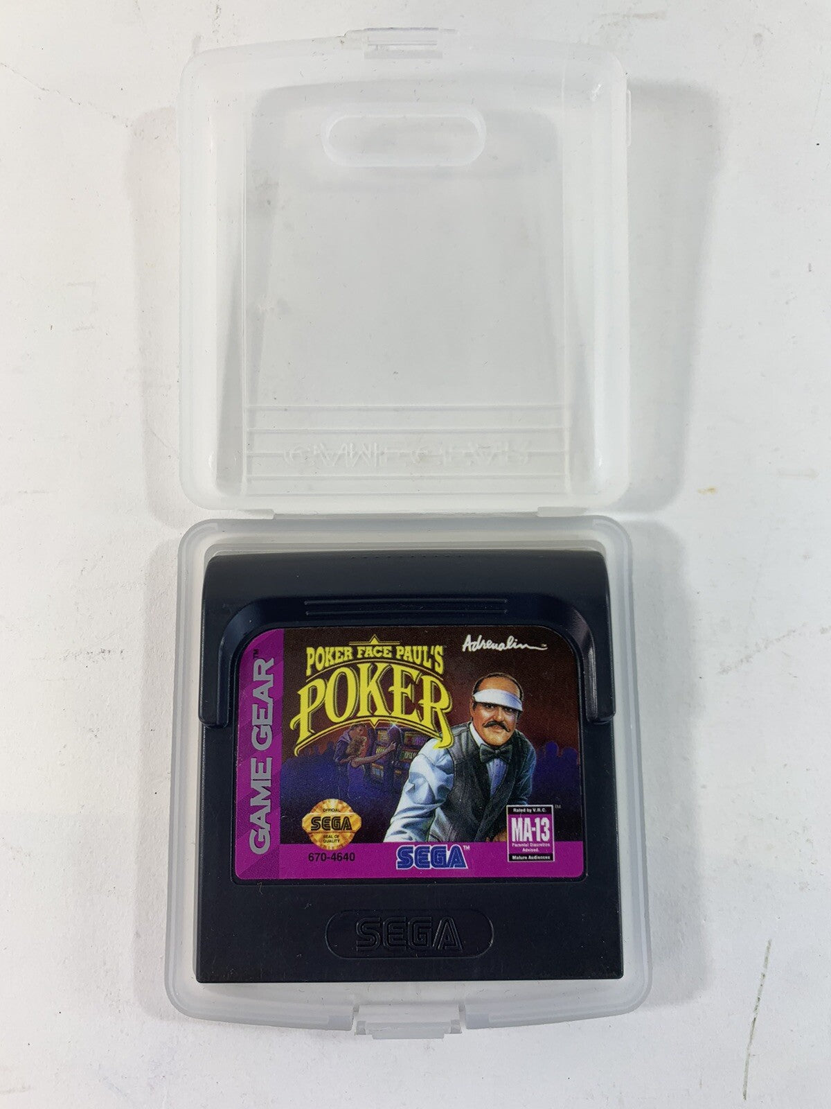 Poker Face Paul's Blackjack (Sega Game Gear, 1992) Game only