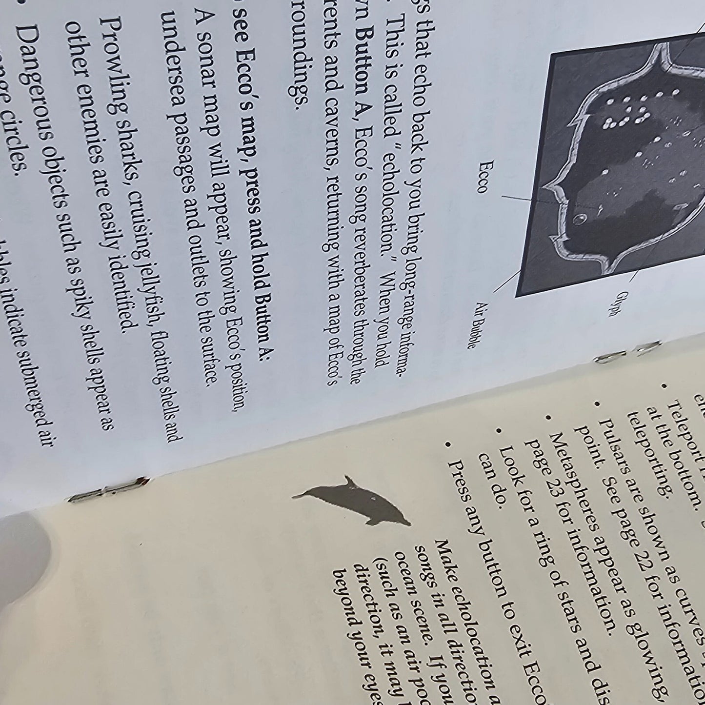 Ecco: The Tides of Time (Sega Genesis, 1994) Game Case Manual - Tested