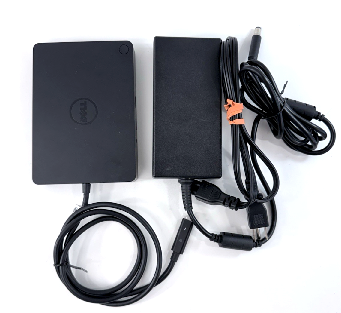 Dell WD15 4K USB-C Docking Station K17A K17A001 5FDDV with Charger - Tested