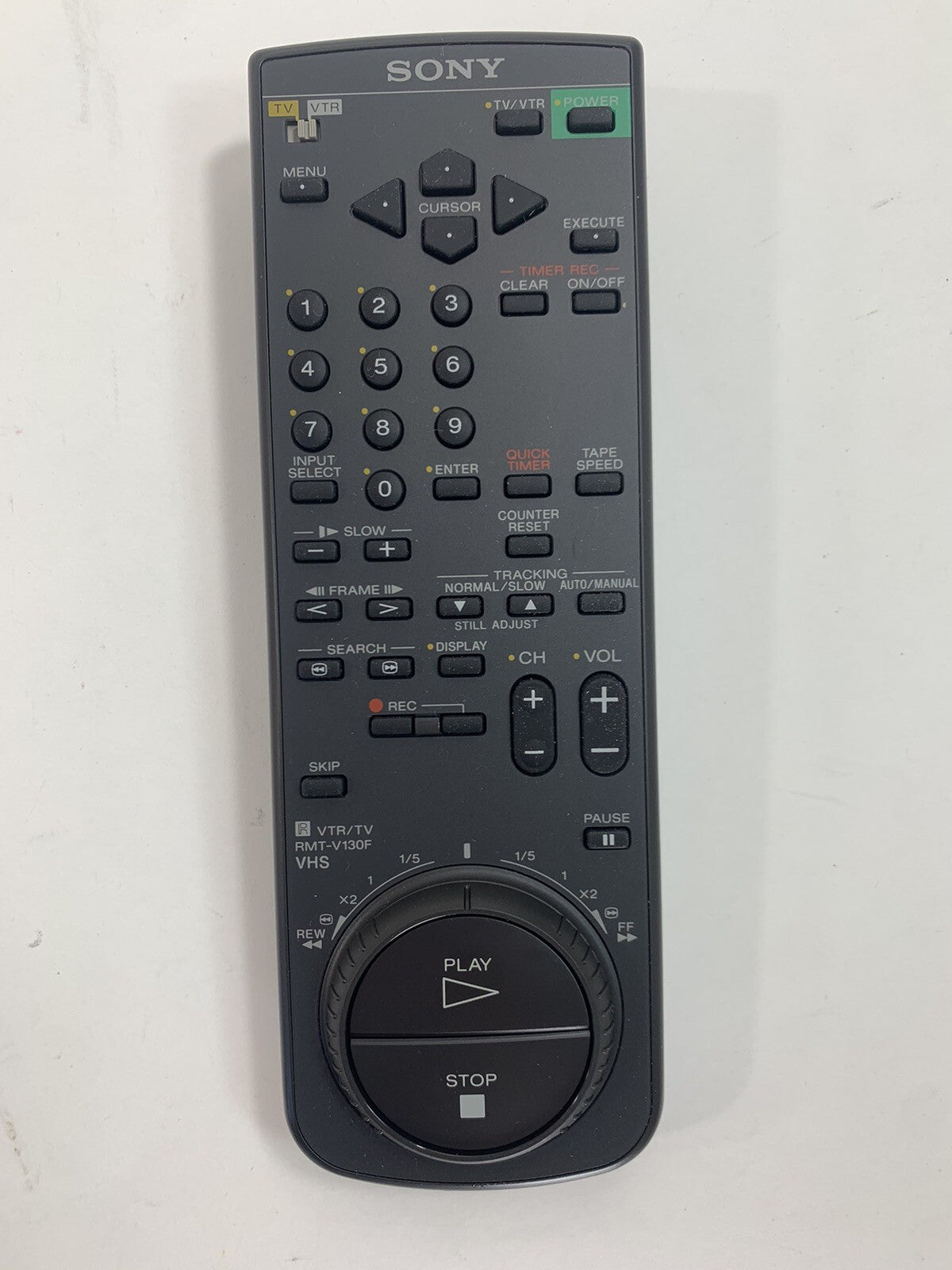 SONY RMT-V130F Remote Control for VCR models SLV750F, SLV750HF, SLV751HF