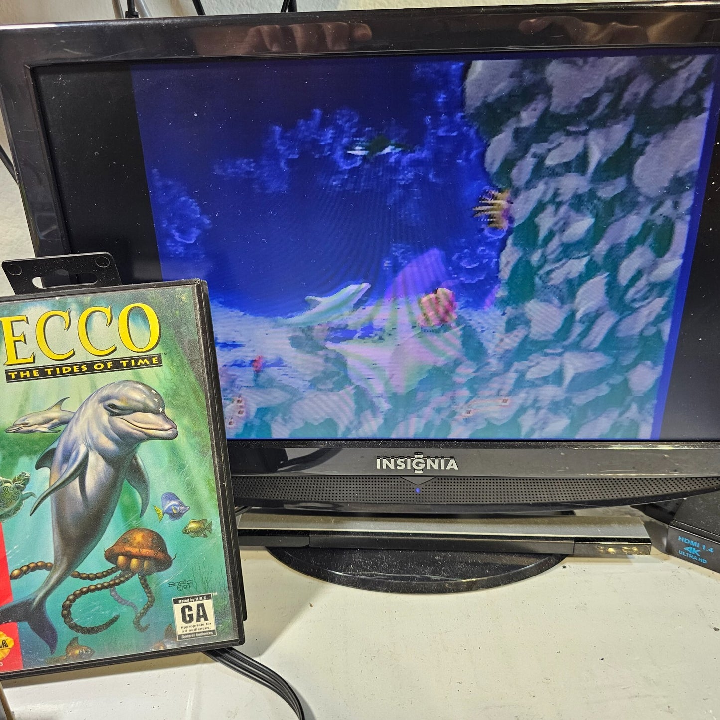 Ecco: The Tides of Time (Sega Genesis, 1994) Game Case Manual - Tested