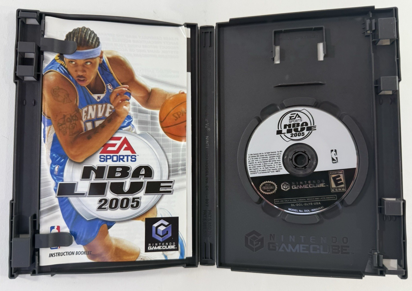 NBA Live 2005 (Nintendo GameCube, 2004) Game Case Manual Insert - Tested