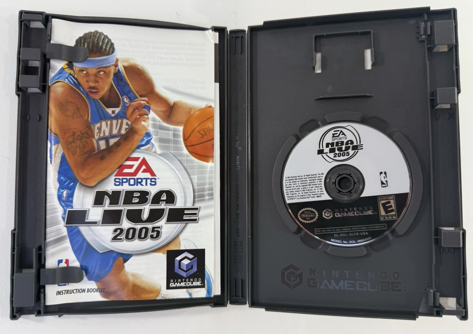 NBA Live 2005 (Nintendo GameCube, 2004) Game Case Manual Insert - Tested