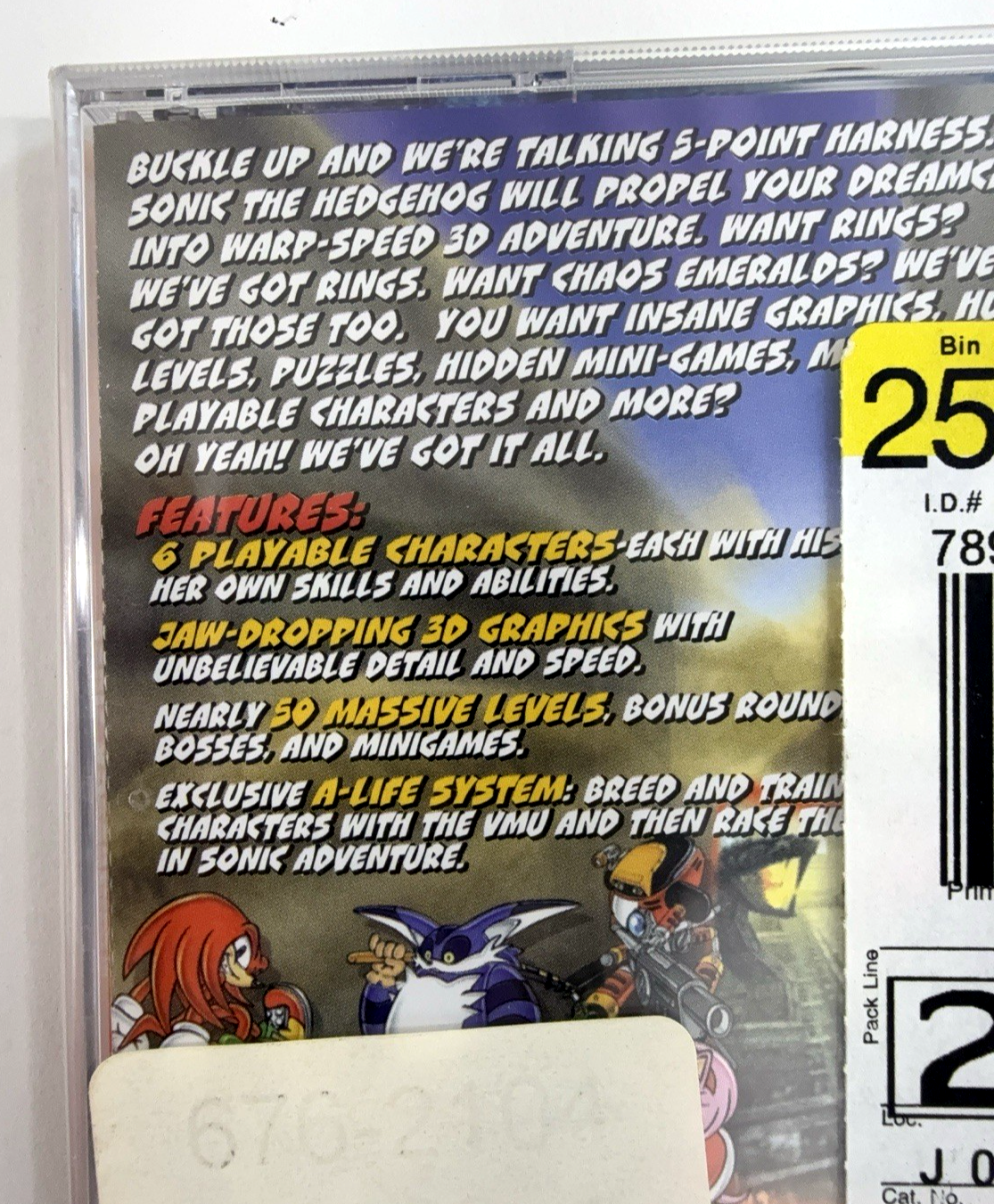 Sonic Adventure Sega All Stars (Sega Dreamcast, 1999) New, Factory Sealed