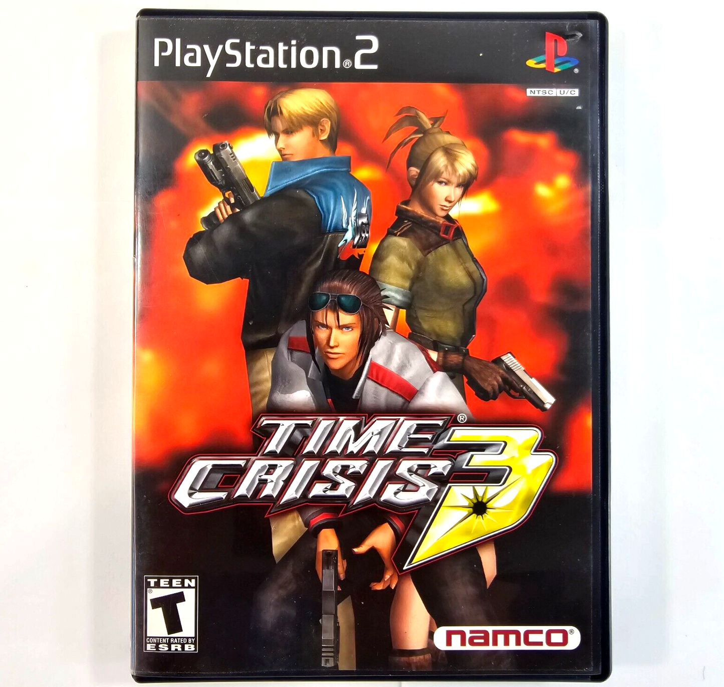 Time Crisis 3 (Sony PlayStation 2, 2003) Game Case Manual - Tested and Working