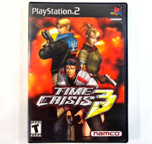 Time Crisis 3 (Sony PlayStation 2, 2003) Game Case Manual - Tested and Working