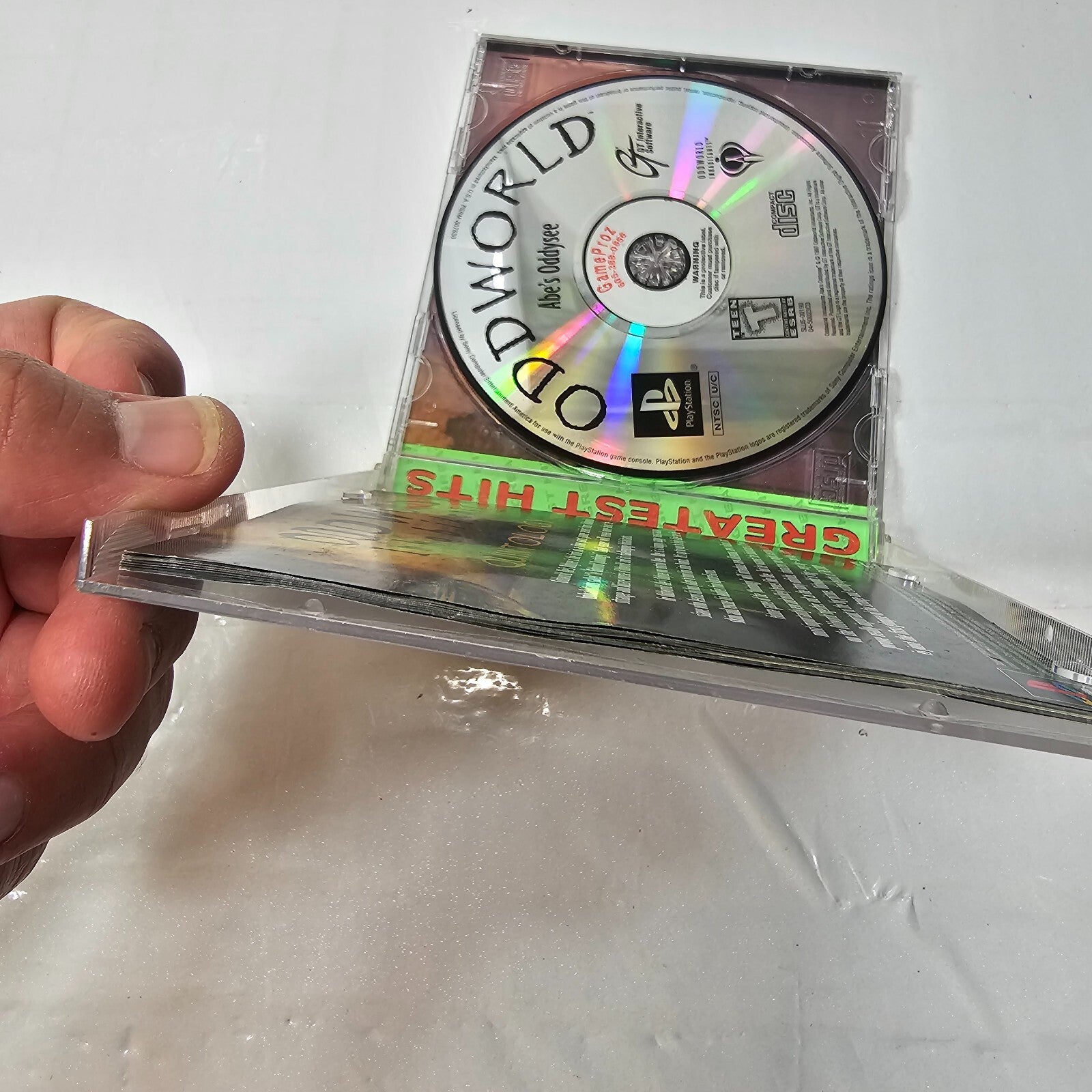 Oddworld: Abe's Oddysee (Sony PlayStation, 1997) Game Case Manual Registration