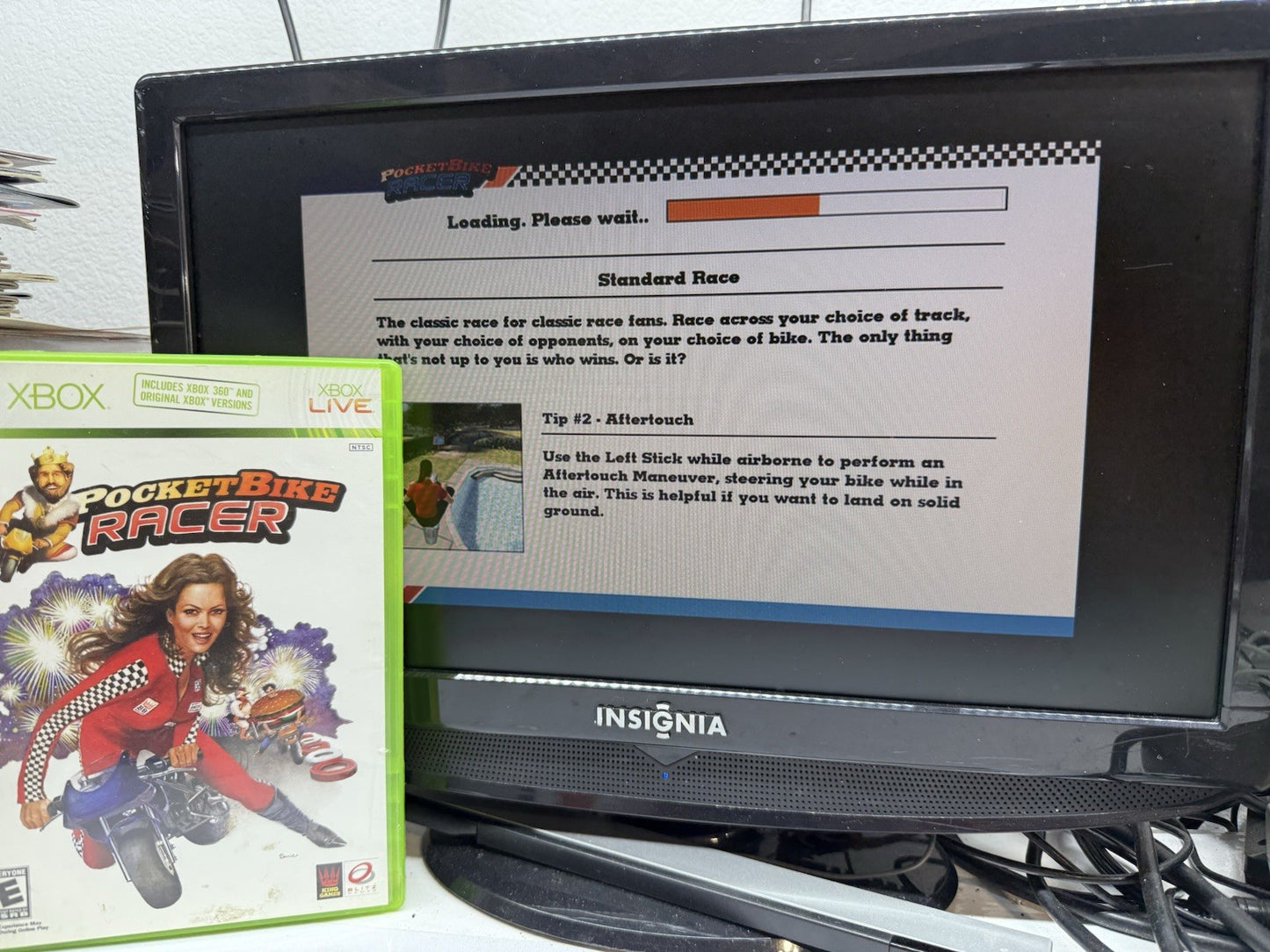 Pocketbike Racer (Microsoft Xbox 360, 2006) Game, Case, Manual - Tested