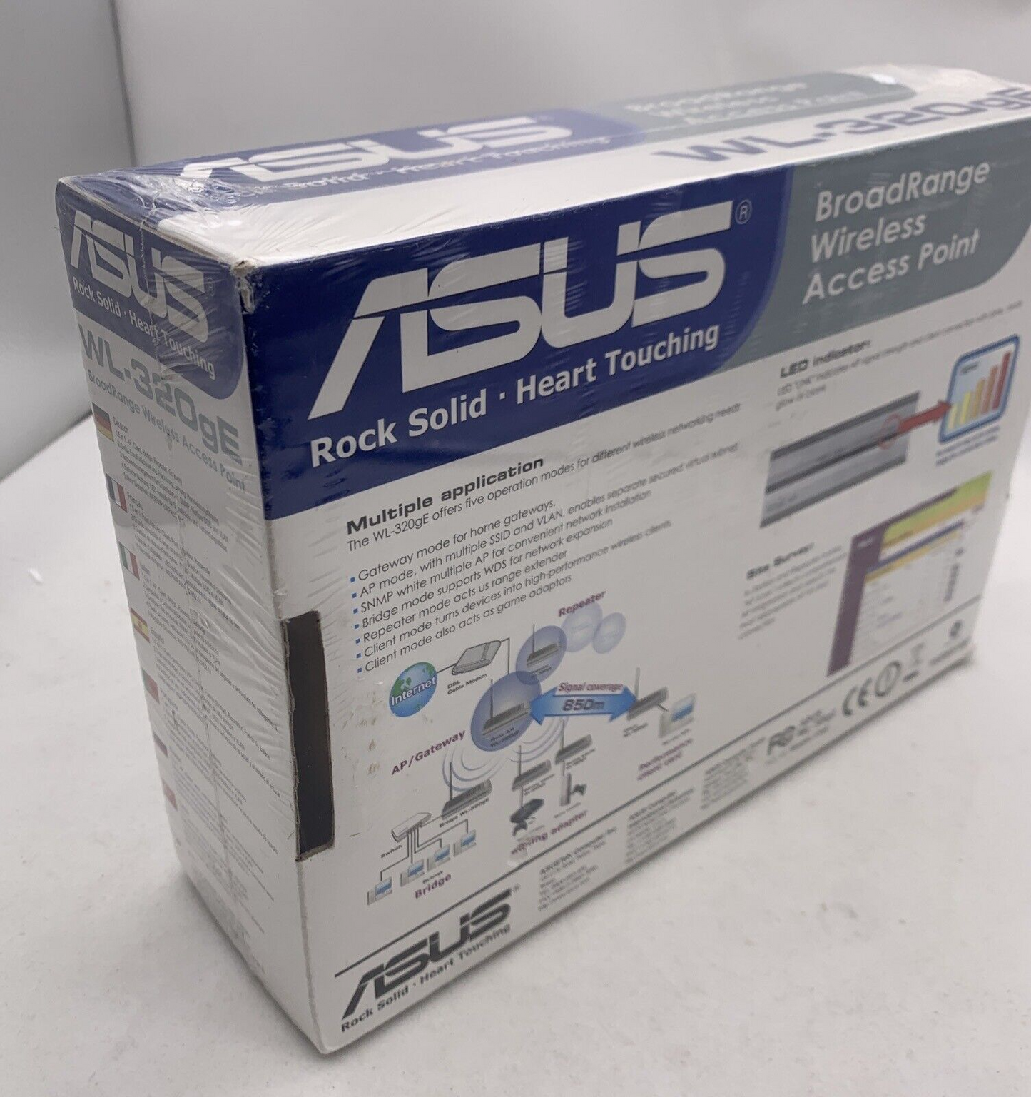 Asus BroadRange Wireless Access Point WL-320gE 2.4 GHz NEW