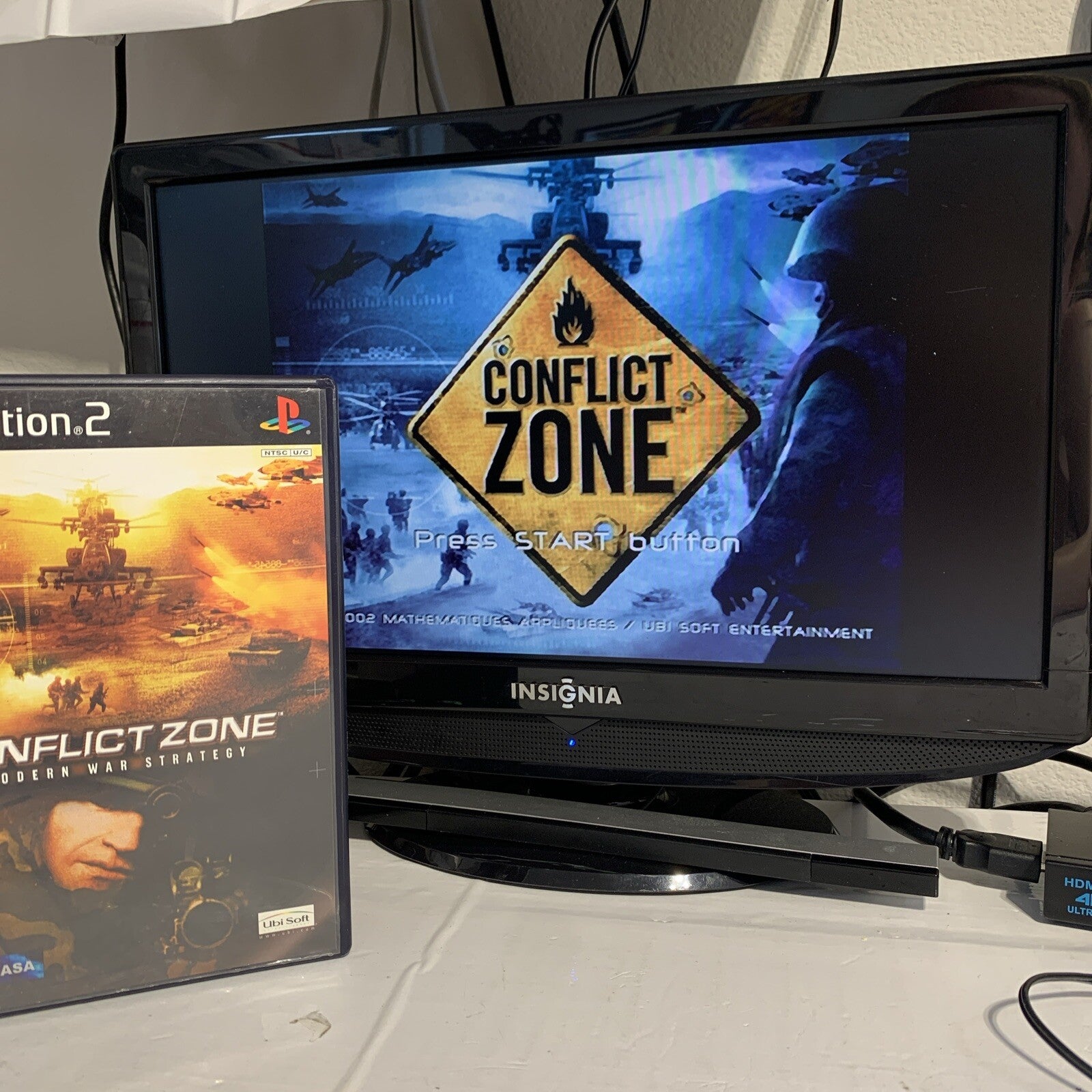 Conflict Zone (Sony PlayStation 2, 2002) Game Case Manual Registration - Tested