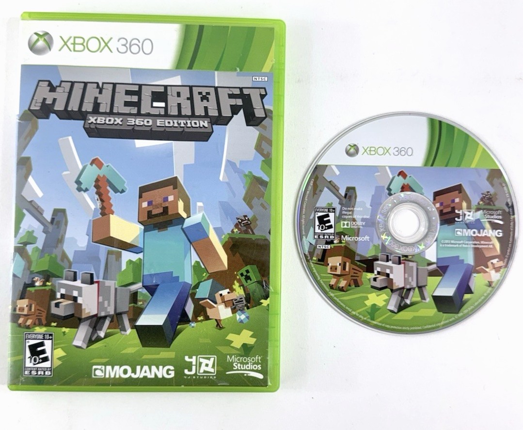 Minecraft (Microsoft Xbox 360, 2013) Game and Case - Tested and Working
