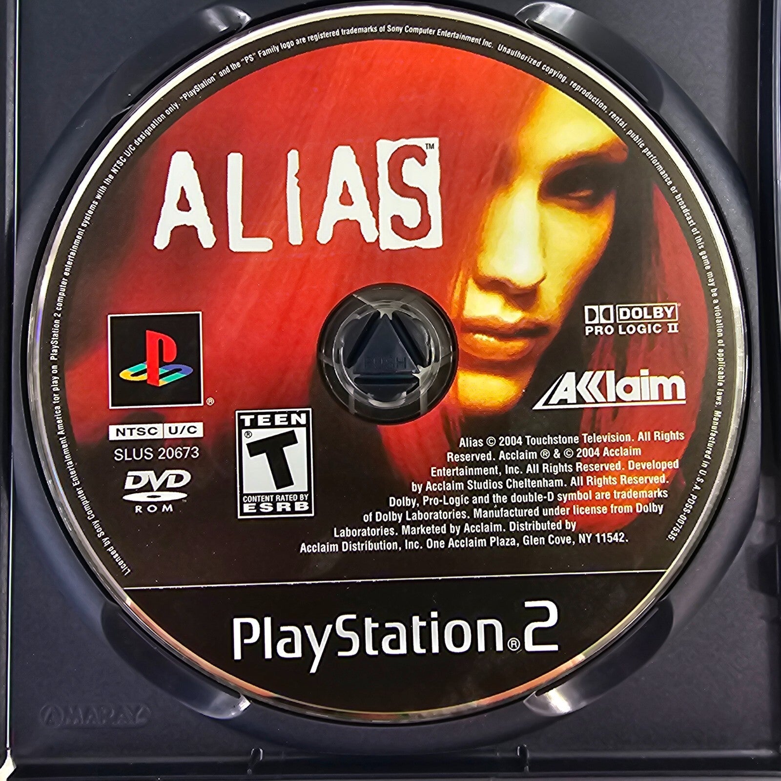 Alias (Sony PlayStation 2, 2004) Game Case Manual Registration - Tested