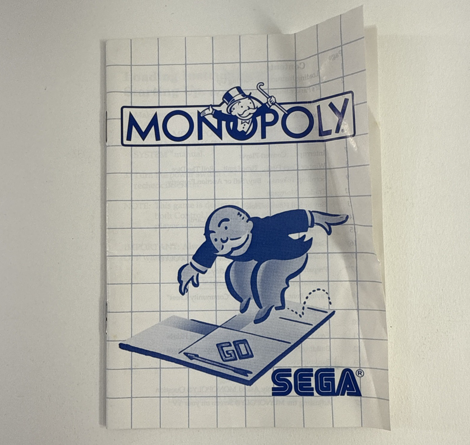 Monopoly (Sega Master System, 1988) Game Case Manual Poster - Tested