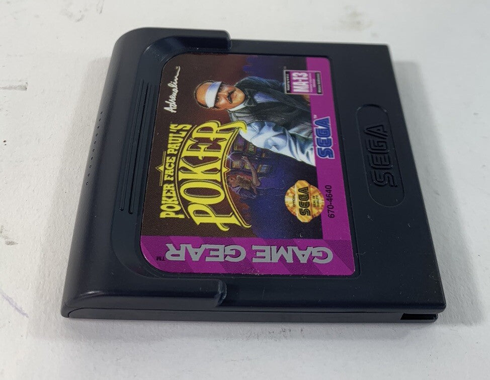 Poker Face Paul's Blackjack (Sega Game Gear, 1992) Game only