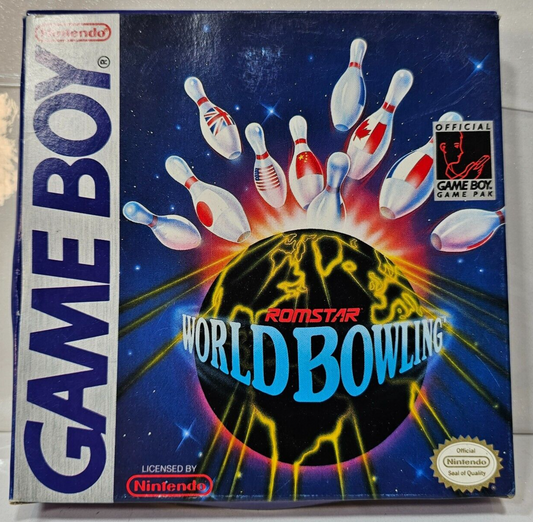 World Bowling (Nintendo Game Boy, 1990) Game Box Manual Poster Inserts - Tested