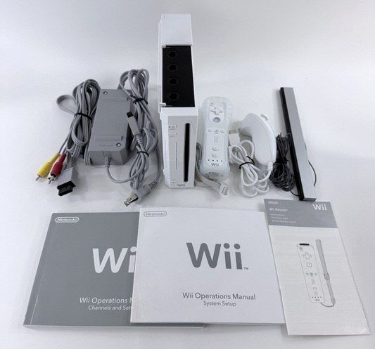 Nintendo Wii RVL-001 GameCube Compatible Console and Accessories - Tested