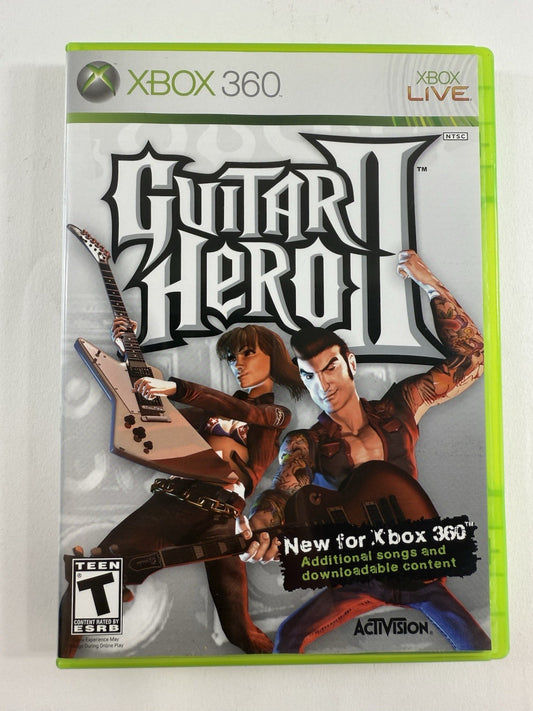Guitar Hero II (Microsoft Xbox 360, 2007) Game Case Manual - Tested and Working