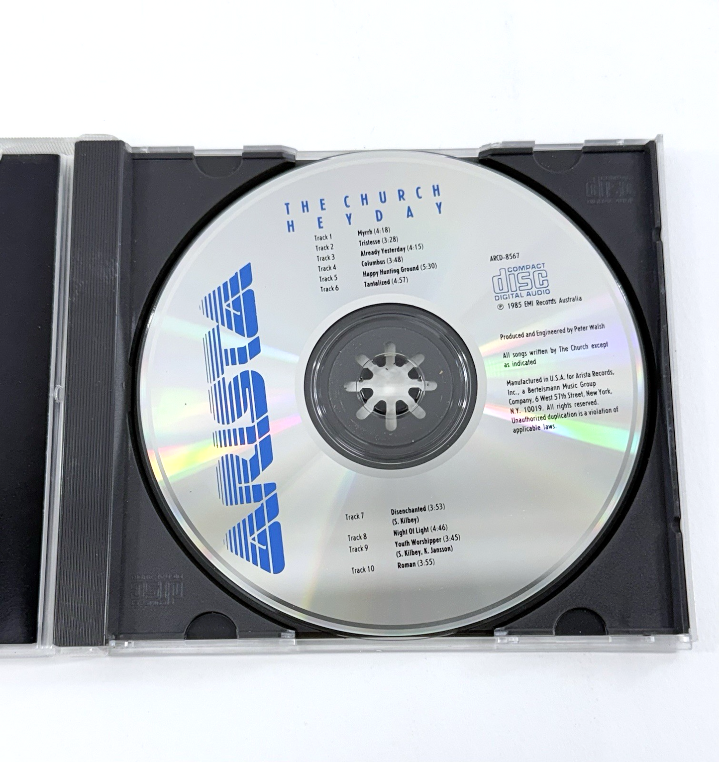 Heyday by The Church (CD, 1985, Arista) Tested and Working