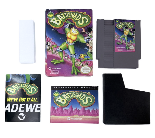 Battletoads (Nintendo NES, 1991) Game Box Manual Poster Foam Sleeve - Tested