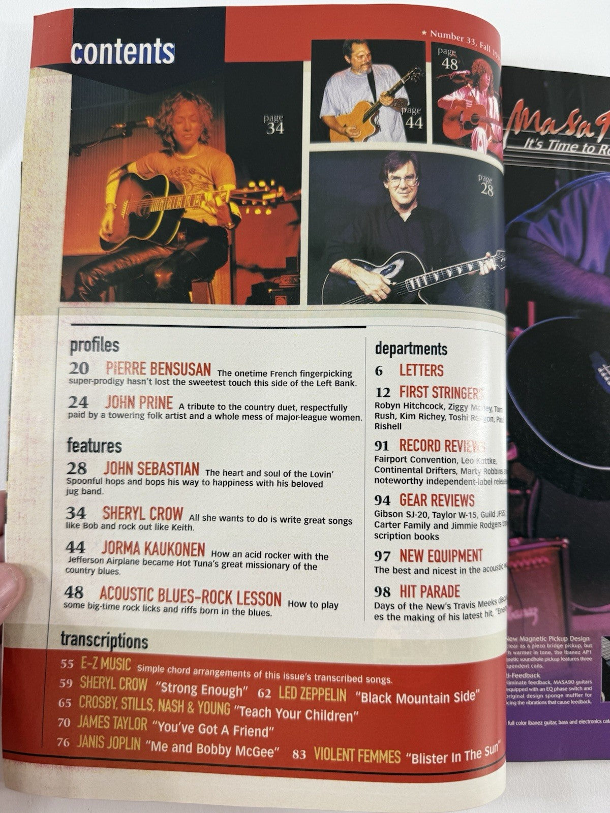 Guitar World Acoustic Magazine No. 33 Sheryl Crow Cover + Guitar Magazines