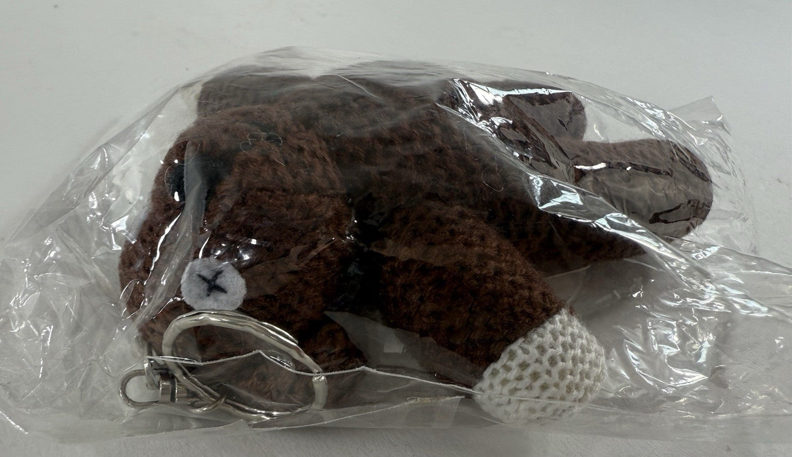 Tiger Television Limited 1998 Mr. Bean Teddy Bear Knit Plush Keyring - New